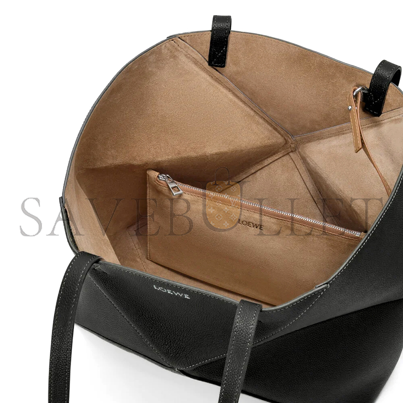 L0ew* MEDIUM HORIZONTAL PUZZLE FOLD TOTE IN SOFT GRAINED CALFSKIN A779PEWX04 (31.5*29*12.5cm)